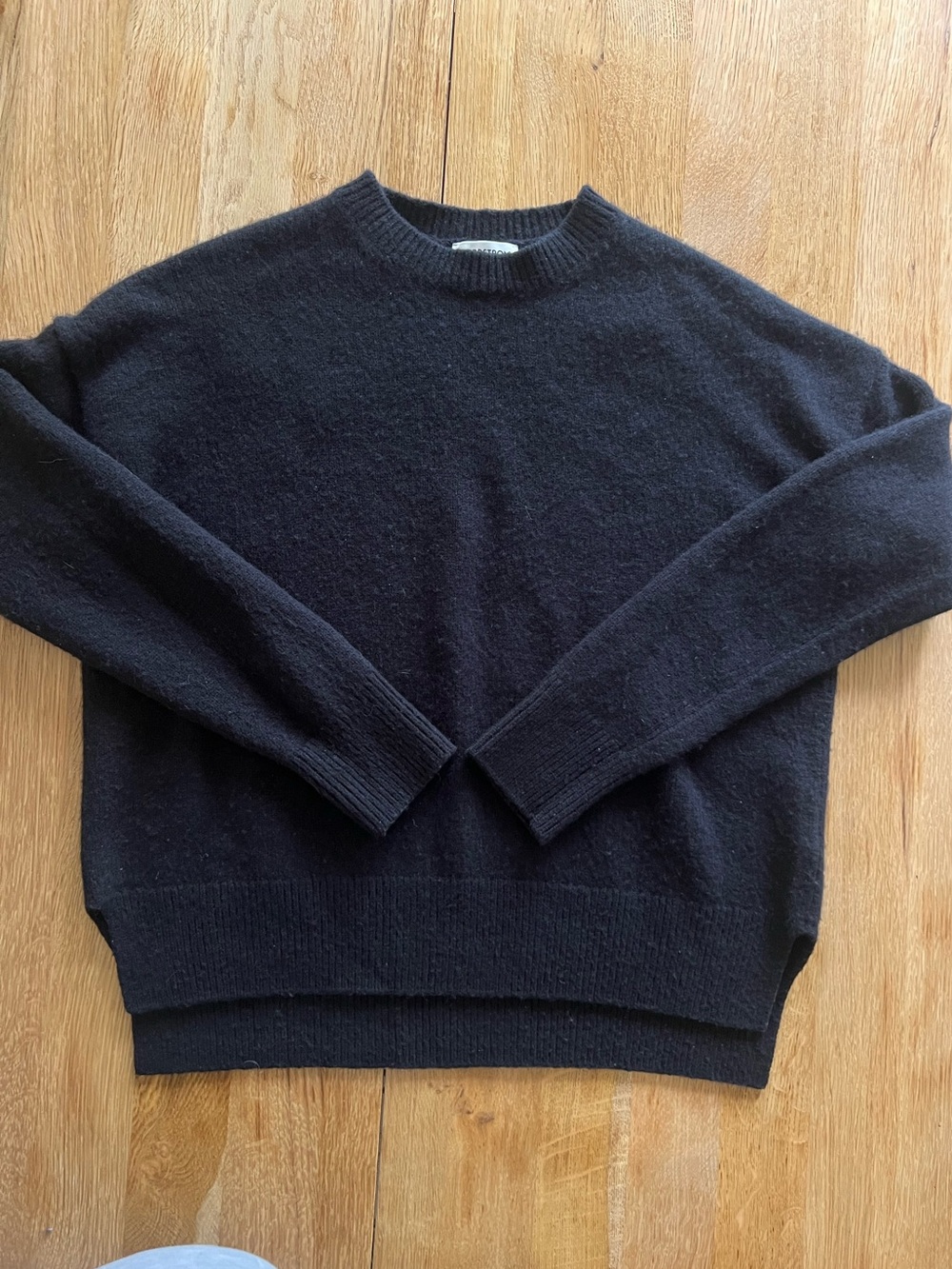 Nordstrom Women’s Wool/Cashmere Crewneck Sweater in Black